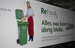 ReFood branding on a truck serving the Munster area: the ReFood brand is also being rolled out in the UK